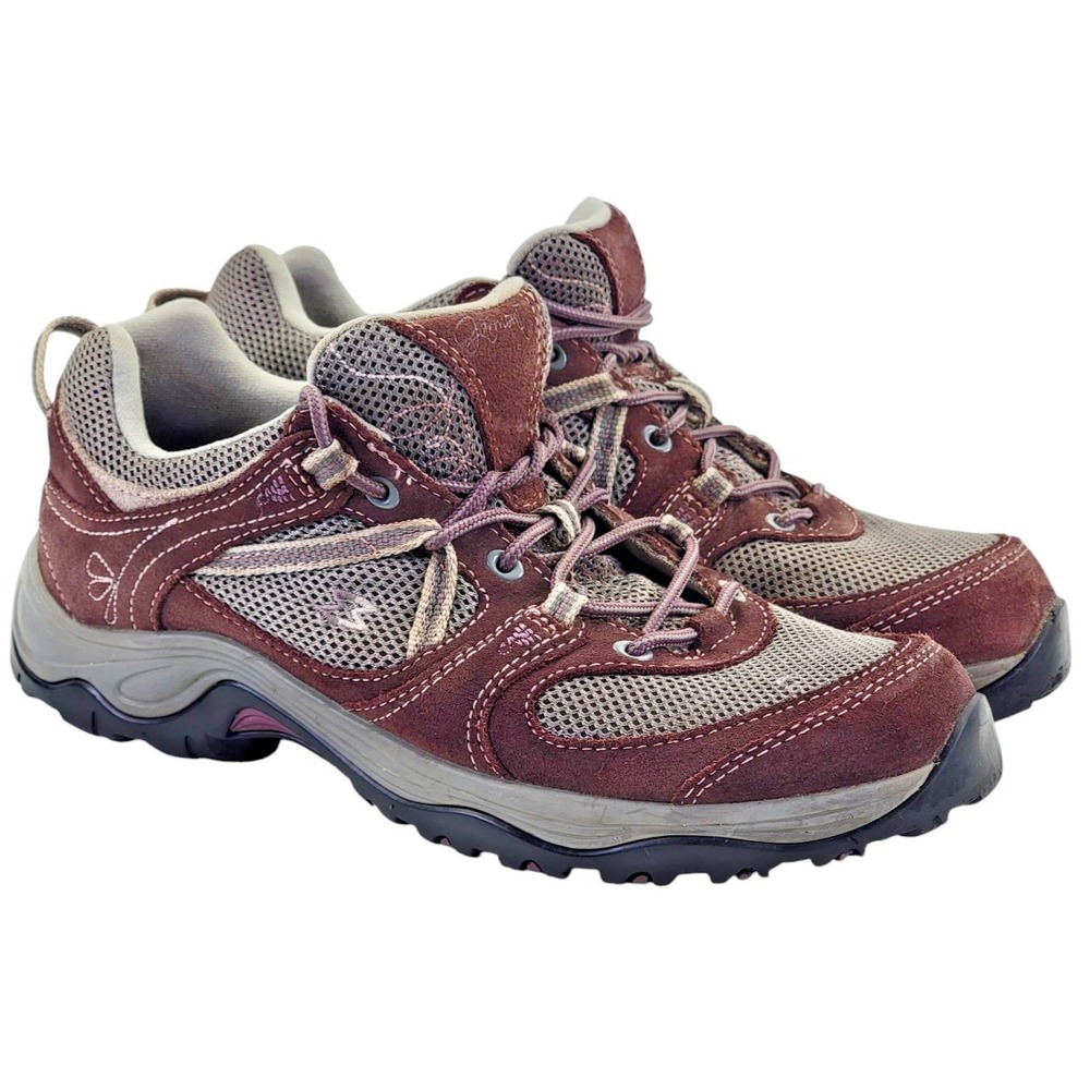 Garmont Amica Women's Brown Suede Mesh Trail Hiking Shoes Vibram‎ Soles US 8.5